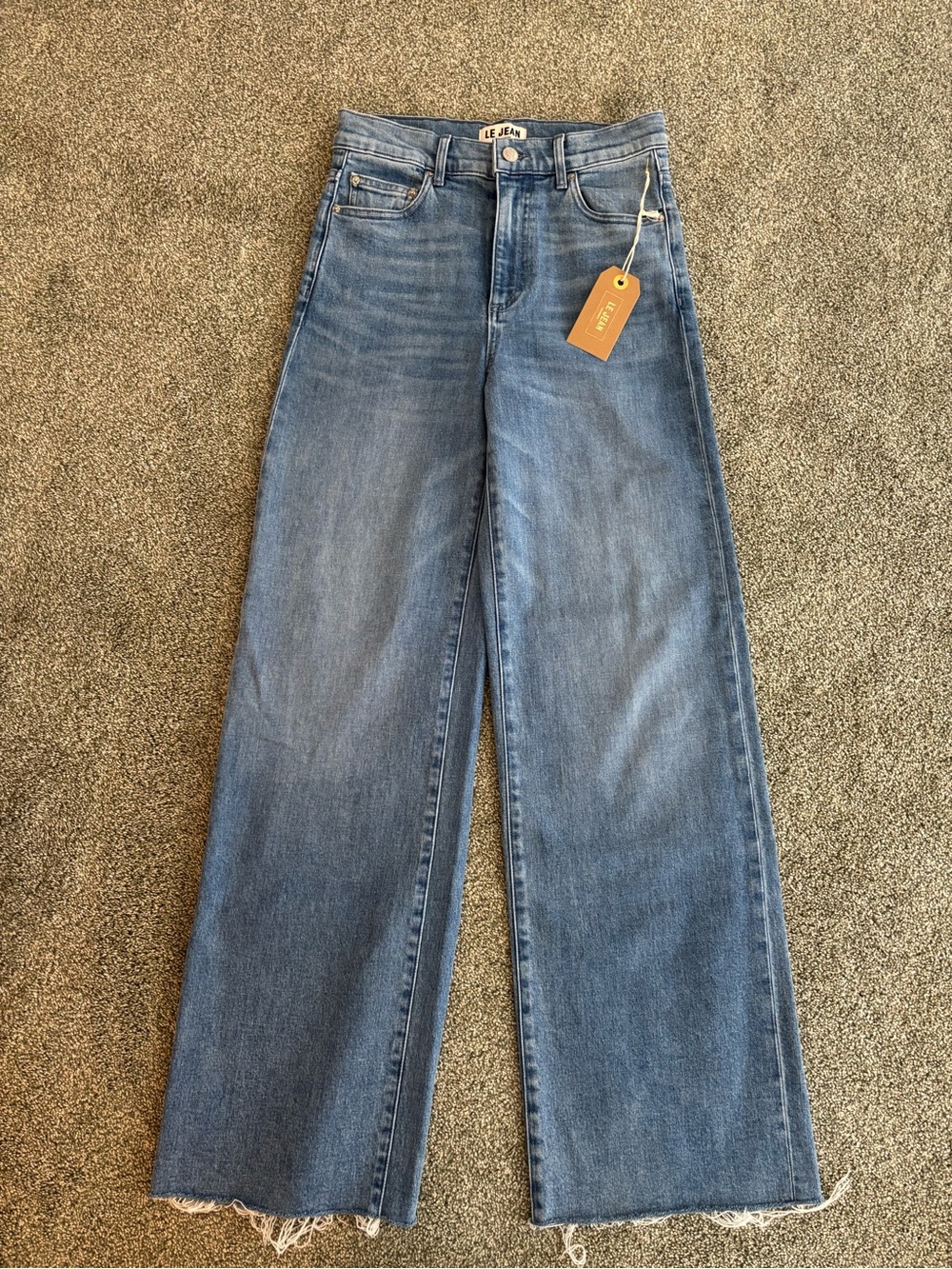 Le Jean High-Rise Wide Leg Women's Jeans in Medium Blue